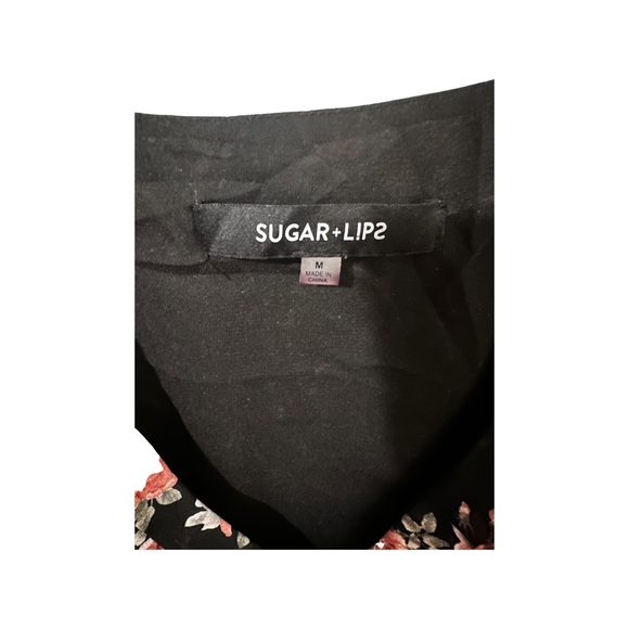 Sugar Lips Women's Garden Grove Floral Short Sleeve Blouse - Picture 3 of 5